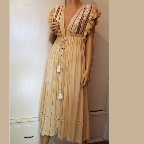 NWT Free People GARBANZO BEAN COMBO Dress, Size S. - Picture 4 of 8